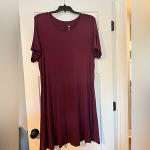 Dip Rich Burgundy T-Shirt Dress